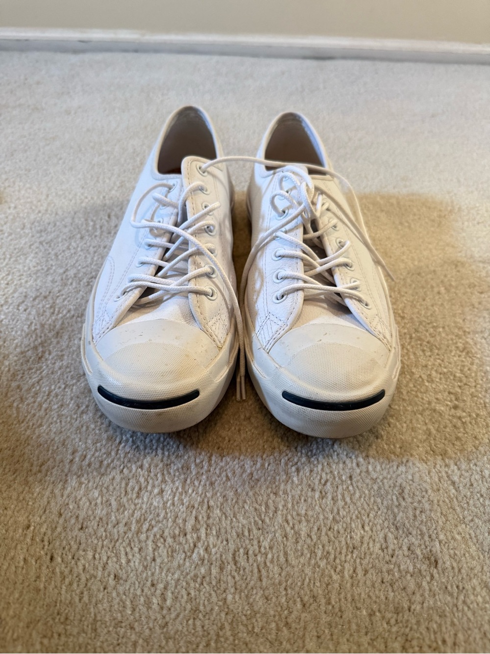 Classic White Low-Top Leather Jack Purcell Converse - Picture 2 of 3